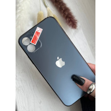 Синій чохол з покриттям Premium sense з лого Apple на iPhone 11